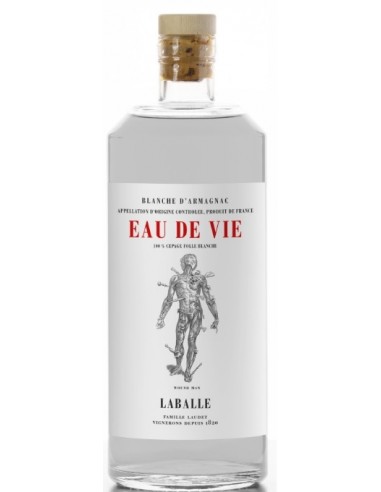 Eau de vie 100% Folle Blanche AOP Blanche d'Armagnac Domaine Laballe